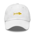 thumbnail image 1 of Clishirt Adult Unisex Embroidered Yellow Fish Adjustable White Classic Dad Hat, 1 of 7