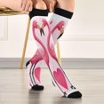 thumbnail image 5 of Coolnut Pretty Flamingo Compression Socks Women Men Knee High Stockings for Sports, Running, Travel 1Pair Gift, 5 of 7