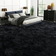 thumbnail image 2 of ZENELESS 10'x14' Black Plush Shaggy Rug,Extra Large Soft Indoor Modern Fluffy Carpet for Stylish Home Decor, 2 of 8