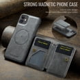 thumbnail image 5 of ELEHOLD Case for iPhone 11, Shockproof Magnetic Leather Wallet Case with Hand Grip & Kickstand & RFID Blocking,Gray, 5 of 7