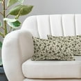 thumbnail image 2 of Olive Green Floral Pillow Covers 12x20 Set of 2 Vintage Rustic Old Style Cute Small Flower Green Cream Print Decorative Outdoor Pillowcases Farmhouse Throw Cushion Case Decor for Couch Sofa Bed, 2 of 6