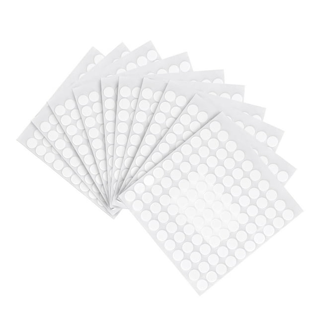 Adhesivo De Espuma De Doble Cara, 10 Hojas De Gran Capacidad De Carga Cinta De Espuma Blanca De Doble Cara Resistente Al Agua De 10 Mm De Diámetro Resistencia Al Calor Para