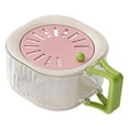 thumbnail image 3 of DOLITY Fruit Drain Basket Home Use Multipurpose Removable Practical Foldable Handle Pink, 3 of 9
