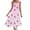 Hot Pink, variant on Generic Womens Summer Dresses Loose Sleeveless Crew Neck Sundresses Floral Print Trendy Irregular Hem Dress with Pockets
