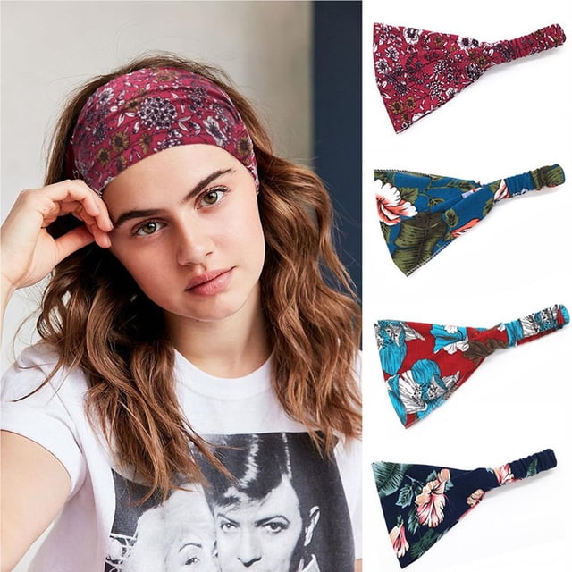 maskred 5 Pcs Bandeaux de Yoga Imprimés Couleur Aléatoire pour Femmes Entraînement Sportif