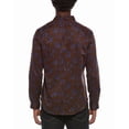 thumbnail image 2 of John Varvatos mens  Slim Fit Printed Shirt, XXL, Brown, 2 of 3
