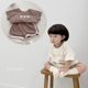 thumbnail image 4 of Camiseta con estampado de oso pequeño para niños y niñas, pantalones cortos de algodón, jersey de cuello redondo, ropa de manga corta para el hogar, trajes de 2 piezas, 4 of 5