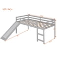 thumbnail image 4 of Bellemave Twin Loft Bed with Slide, Wood Low Loft Bed with Climbing Ladder & Storage Space, Twin Size Beds for Teen, No Box Spring Needed (Gray), 4 of 6