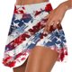thumbnail image 1 of Faldas de Verano para Mujeres Falda de Tenis Atlético Plisado Estampado Hoja Elástico Pantalones Cortos de Yoga con Forro, 1 of 5
