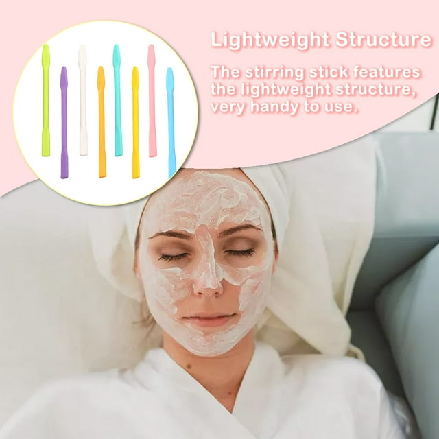 Face Mud Stirring Stick Cosmetics Make Tools Makeup Rods Solid Color Modulation Accessory Making Mixer DIY Silicone Mixing Rod Green