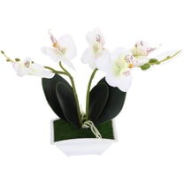 HOMEMAXS  Bonsai Fruit Tree Fake Orchids Artificial Outdoor Plants Office White