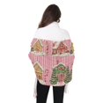 thumbnail image 4 of FORMRS Womens Scarf Winter Soft Long Big Warm Shawls Wrap Tassel Scarves, Pink Christmas House, 4 of 9