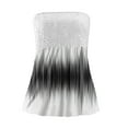 thumbnail image 4 of Tube Tops Women Elastic Trim Strapless Shirts Summer Casual Bandeau Tanks Going Out Tunics Gray M, 4 of 4