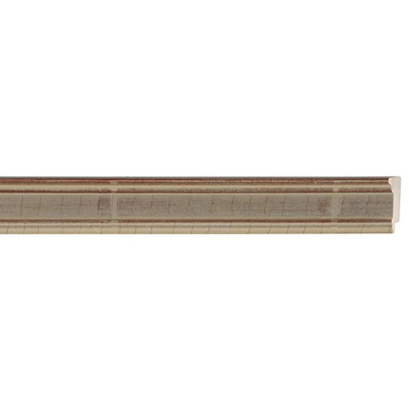 Picture Frame Moulding (Wood) 18Ft Bundle - Traditional Silver Finish - 1.375" Width - 3/8" Rabbet
