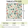 thumbnail image 2 of Beige Christmas Tree Pattern Square Fitted Tablecloth with Elastic Edge,Square Table Cover,Washable Elastic Table Cover for Home Kitchen Party Decor 34"x34", 2 of 6