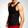 thumbnail image 5 of LODIENY Big and Tall (M-4XL) Tank Tops for Men Sleeveless Crew Neck Gym Workout Stretch Tees Ultra Light Muscle Slim Fit Fitness T Shirts Black XXXL, 5 of 5
