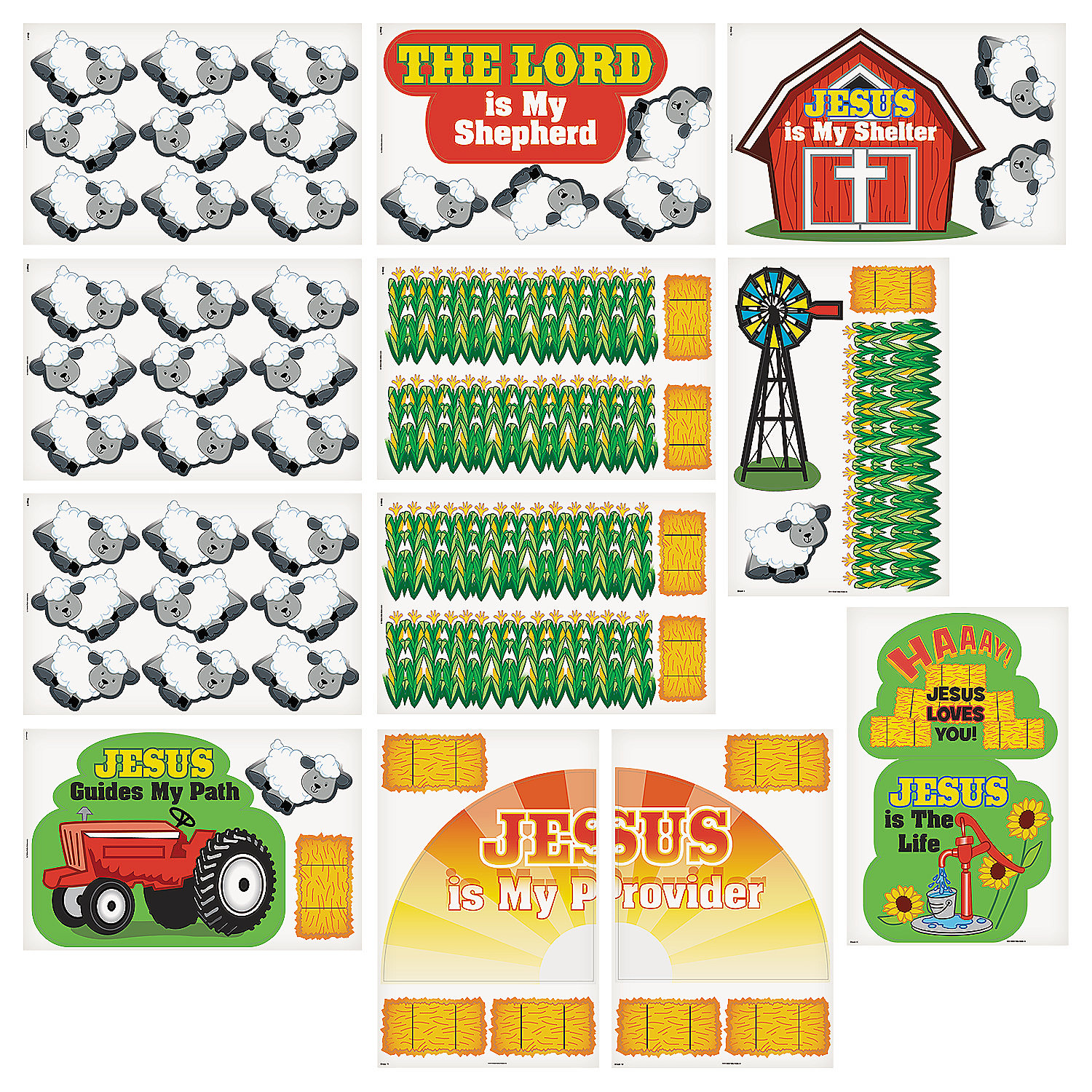 Barnyard Bulletin Board Set Educational 284 Pieces