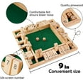 thumbnail image 4 of 1-4 Players Shut The Box Dice Game,10 Numbers Traditional Wooden Pub Bar Board Family Game Dice for and Adults, 4 of 8