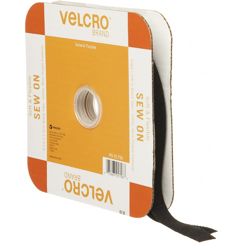 VELCRO Brand For Fabrics | Sew On Soft and Flexible Tape for