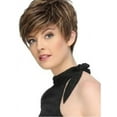 thumbnail image 4 of Short Dark Brown Mixed Blonde Highlight Pixie Cut Wigs with Bangs Synthetic Layered Wigs for Women Natural Hair Replacement Wigs, 4 of 5