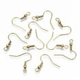 thumbnail image 2 of 20pc 304 Stainless Steel Earring Hooks Ear Wire with Horizontal Loop Cadmium Free & Nickel Free & Lead Free Real 18K Gold Plated 20~22x22mm Hole: 2mm Pin: 0.7mm, 2 of 3