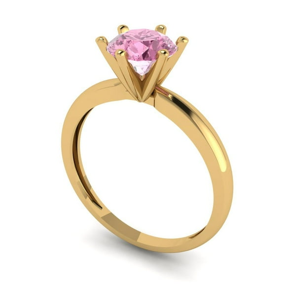 2.21ct Round Cut Yellow Crystal 14k Yellow Gold Engraving Statement Bridal Wedding Designer Ring Size 9.25