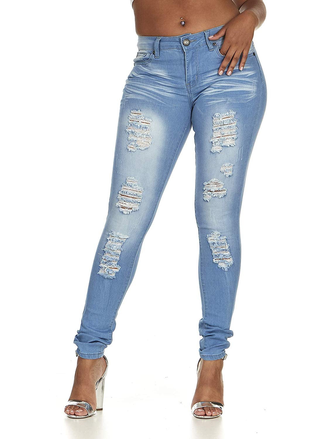 VIP Jeans - VIP Jeans for Women Juniors plus Ripped Distressed Skinny ...