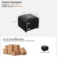 thumbnail image 3 of WUTUTUEE 27" Large Square Ottoman with Storage, Modern Chenille Black Upholstered Footrest Coffee Table for Couch, Living Room, Bedroom, Entryway, with Anti-Slip Legs, 3 of 8