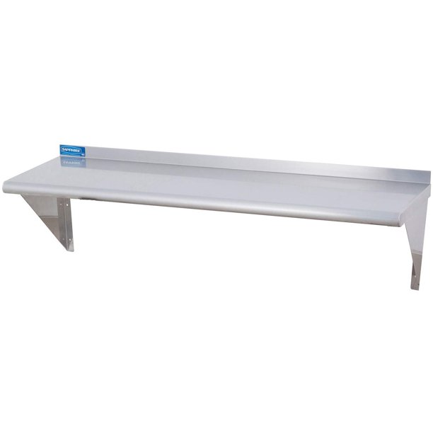 Sapphire Manufacturing Stainless Steel NSF WallMount Shelf 12" Deep x