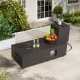 thumbnail image 3 of Evita 48" Gas Fire Pit for Outside – 50,000 BTU Outdoor Propane Fire Pit Table with Lid,Glass stone,Tank Cover, 3 of 11