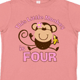 thumbnail image 4 of Inktastic Little Monkey Girl 4th Birthday Girls Toddler T-Shirt, 4 of 5