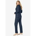 thumbnail image 3 of Jessica London Women's Plus Size Petite 2-Piece Stretch Crepe Single-Breasted Pantsuit, 3 of 3