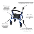 thumbnail image 6 of McKesson Rollator Walker for Seniors with Seat, Wheels - Blue, 300 lbs Capacity, 1 Ct, 6 of 12