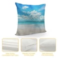 thumbnail image 4 of Orinice Beach Blue Sky White Clouds Graphic Decorative Pillow Cover for Home Couch Living Room Bed Sofa 12x12in, 4 of 5