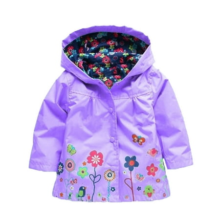 

Child Sweater Kids Winter Jacket Girls Hooded Flower Prints Toddler Outwear Windproof Warm Thick Girls Jacket Coat