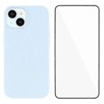 thumbnail image 1 of WANLONFENG XL2 Series for iPhone 14 13 Case IMD Glitter TPU Phone Cover with Tempered Glass Film - B, 1 of 5