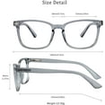 thumbnail image 4 of LifeArt Blue Light Blocking Glasses with Spring Hinge, Anti Eyestrain, Computer Reading Glasses, Gaming Glasses, TV Glasses for Women Men, Anti Glare (Clear Gray,+2.50 Magnification), 4 of 5
