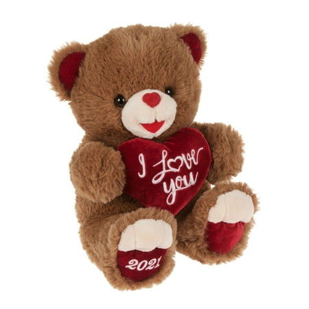 Way To Celebrate Valentine's Day Medium Plush, Sweetheart Teddy, Brown