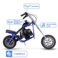 thumbnail image 3 of TOXOZERS 50cc Mini Bike,Gas-Powered EPA Approved Mini Dirt Bike with 12.5" 10" Tires,Pull Start,1L Tank,20MPH Top Speed,Blue, 3 of 5