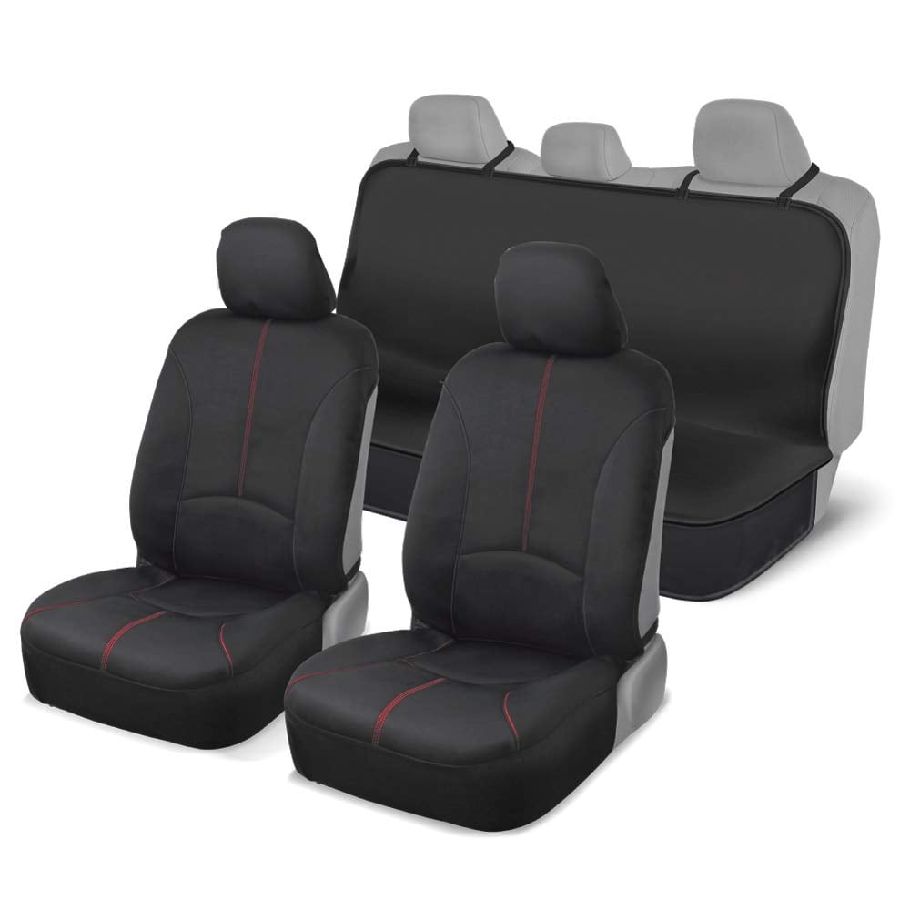 Motor Trend EasyFit Waterproof Neoprene Car Seat Covers for Front & Rear Full Set Wet Suit