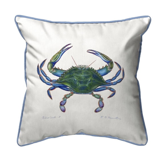 Blue Crab - Male Small Indoor/Outdoor Pillow 12x12