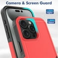 thumbnail image 5 of TECH CIRCLE Back Cover Case, for iPhone 16 Case 6.1-Inch (2024), Plastic Shell Silicone Protective Shockproof Phone Case, Slim Fit Lightweight Basic Case for Women Men, Red, 5 of 5