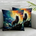 thumbnail image 3 of Nawypu  Wolf Plush Pillowcases Soft and Cozy Cushion Cover with Hidden Zipper for Home Decor Bedroom Sofa,, 3 of 5