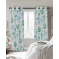 thumbnail image 3 of Green Aqua Coastal Blackout Curtains, Light Blocking Print Window Curtains, Nautical Jellyfish Seashells Starfish Thermal Insulated Window Drapes for Living Room 2 Panels, 55"W x 39"L, 3 of 9