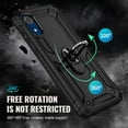 thumbnail image 2 of [PST] Samsung Galaxy A03 Core Kickstand Rotating Ring Case, Heavy Duty Hybrid Shock Absorption Rugged Hard Phone Case Cover, 2 of 3