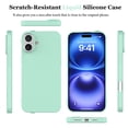 thumbnail image 2 of Apple iPhone 16 Shockproof Silicone Case, Rugged Soft Gel Rubber Cover, Ultra Slim Anti-Scratch Design with Microfiber Lining, Protective Phone Case for iPhone 16-Cyan, 2 of 7