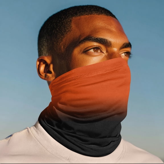 Winter Neck Warmer for Men Women, Warm Neck Gaiter Ski Face Mask for Cold Weather Skiing Camping Hunting Multicolored Orange Free