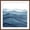 Brown Frame, variant on Art.com abstract indigo blue watercolor waves mountains on white background Stretched Canvas Print Wall Art by Julia Druzenko, 16" x 16"