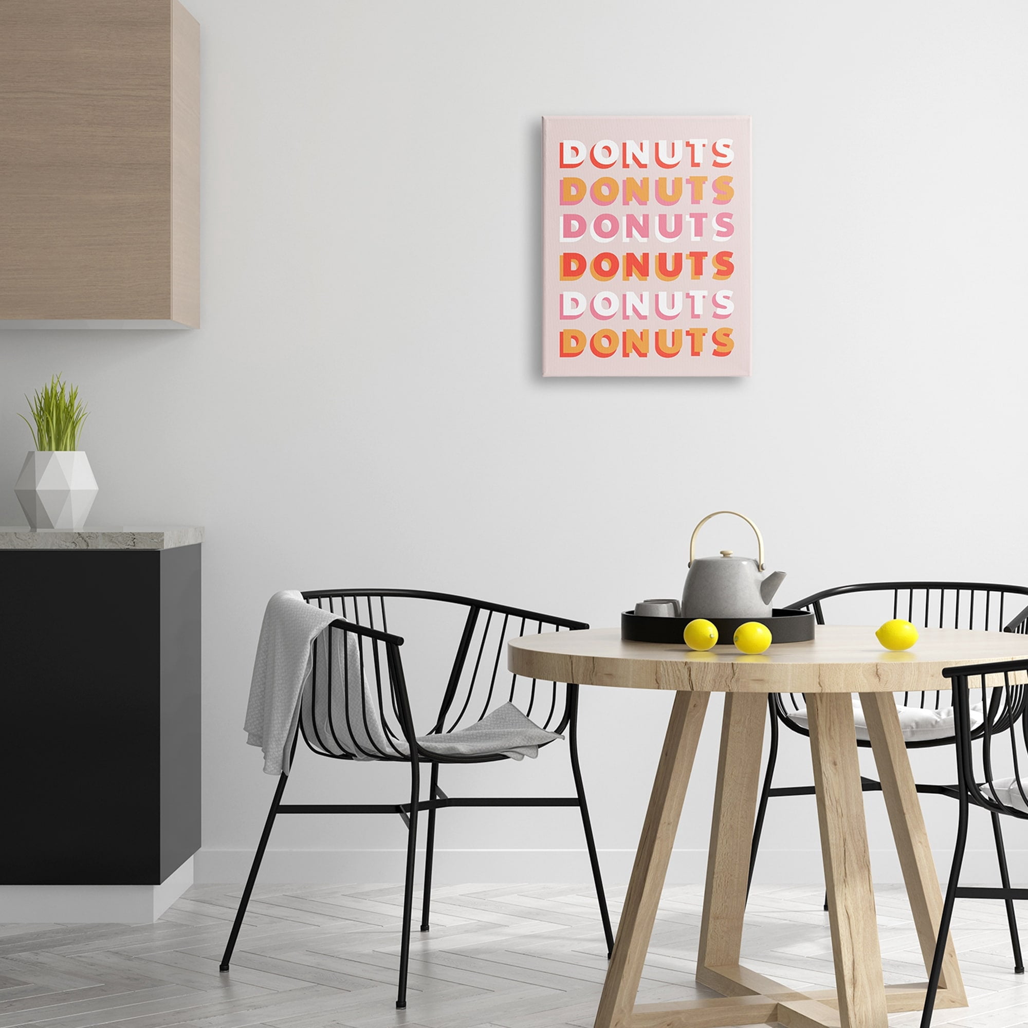 Stupell Industries Orange Pink Donuts Text Pattern Design , 16 x 20, Design by CAD Designs