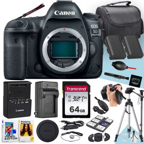 Canon EOS 5D Mark IV DSLR Camera (Body Only)   64 GB Memory   Tripod   Monopod   Extra Battery   More (23pc Bundle) (International Version)